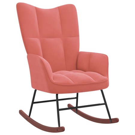 Silla mecedora de terciopelo rosa de , Mecedoras - Ref: Foro24-328143, Precio: 176,94 €, Descuento: %