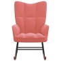 Silla mecedora de terciopelo rosa de , Mecedoras - Ref: Foro24-328143, Precio: 196,18 €, Descuento: %