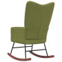 Silla mecedora de terciopelo verde claro de , Mecedoras - Ref: Foro24-328142, Precio: 135,90 €, Descuento: %