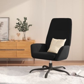 Black velvet relaxation armchair by , Armchairs - Ref: Foro24-341372, Price: 87,99 €, Discount: %