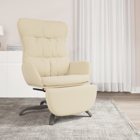 Relaxation armchair with footrest in cream fabric by , Armchairs - Ref: Foro24-3097596, Price: 125,99 €, Discount: %