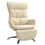 Sillón de relax con reposapiés tela color crema de , Sillones - Ref: Foro24-3097596, Precio: 125,08 €, Descuento: %