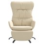 Sillón de relax con reposapiés tela color crema de , Sillones - Ref: Foro24-3097596, Precio: 125,08 €, Descuento: %