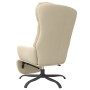 Sillón de relax con reposapiés tela color crema de , Sillones - Ref: Foro24-3097596, Precio: 125,08 €, Descuento: %