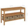 Solid teak wood vanity unit with river stone sinks by vidaXL, bathroom vanities - Ref: Foro24-246499, Price: 534,99 €, Discou...