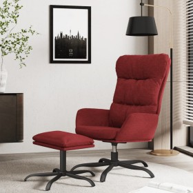 Sillón de relax con reposapiés tela rojo tinto de , Sillones - Ref: Foro24-3097591, Precio: 141,99 €, Descuento: %