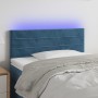 Dark blue velvet LED headboard 90x5x78/88 cm by , Headboards and footboards - Ref: Foro24-3121792, Price: 49,99 €, Discount: %