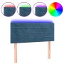 Dark blue velvet LED headboard 90x5x78/88 cm by , Headboards and footboards - Ref: Foro24-3121792, Price: 49,99 €, Discount: %