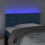 Dark blue velvet LED headboard 90x5x78/88 cm by , Headboards and footboards - Ref: Foro24-3121792, Price: 49,99 €, Discount: %