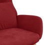 Sillón de relax de terciopelo rojo vino tinto de , Sillones - Ref: Foro24-341356, Precio: 109,98 €, Descuento: %