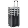 Black aluminum makeup trolley case by , toiletry bags - Ref: Foro24-91812, Price: 108,09 €, Discount: %