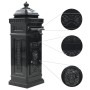 Buzón de columna de aluminio estilo vintage inoxidable negro de vidaXL, Buzones de correo - Ref: Foro24-43888, Precio: 306,88...