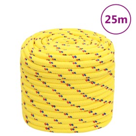 Yellow polypropylene boat rope 18 mm 25 m by , Ropes and metal cords - Ref: Foro24-152629, Price: 30,99 €, Discount: %