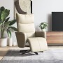 Recliner armchair with footrest in cream-colored synthetic leather by , Armchairs - Ref: Foro24-356585, Price: 209,94 €, Disc...