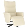 Recliner armchair with footrest in cream-colored synthetic leather by , Armchairs - Ref: Foro24-356585, Price: 209,94 €, Disc...