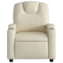 Sillón reclinable de masaje cuero sintético crema de , Sillones - Ref: Foro24-372397, Precio: 229,11 €, Descuento: %