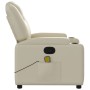 Cream Synthetic Leather Massage Recliner by , Armchairs - Ref: Foro24-372397, Price: 229,11 €, Discount: %