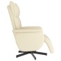 Recliner armchair with footrest in cream-colored synthetic leather by , Armchairs - Ref: Foro24-356585, Price: 209,94 €, Disc...