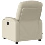 Sillón reclinable de masaje cuero sintético crema de , Sillones - Ref: Foro24-372397, Precio: 229,11 €, Descuento: %