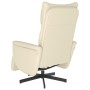 Recliner armchair with footrest in cream-colored synthetic leather by , Armchairs - Ref: Foro24-356585, Price: 209,94 €, Disc...