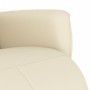 Recliner armchair with footrest in cream-colored synthetic leather by , Armchairs - Ref: Foro24-356585, Price: 209,94 €, Disc...