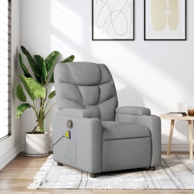 Sillón reclinable de masaje de tela gris claro de , Sillones - Ref: Foro24-372453, Precio: 252,76 €, Descuento: %