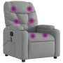 Light Gray Fabric Massage Recliner by , Armchairs - Ref: Foro24-372453, Price: 194,04 €, Discount: %