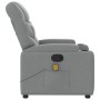 Sillón reclinable de masaje de tela gris claro de , Sillones - Ref: Foro24-372453, Precio: 252,76 €, Descuento: %