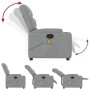 Light Gray Fabric Massage Recliner by , Armchairs - Ref: Foro24-372453, Price: 194,04 €, Discount: %