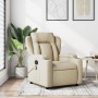 Cream Fabric Reclining Massage Chair by , Armchairs - Ref: Foro24-372424, Price: 249,31 €, Discount: %