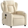 Cream Fabric Reclining Massage Chair by , Armchairs - Ref: Foro24-372424, Price: 249,31 €, Discount: %