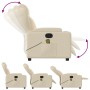 Cream Fabric Reclining Massage Chair by , Armchairs - Ref: Foro24-372424, Price: 249,31 €, Discount: %