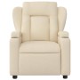 Cream Fabric Reclining Massage Chair by , Armchairs - Ref: Foro24-372424, Price: 249,31 €, Discount: %