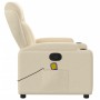 Cream Fabric Reclining Massage Chair by , Armchairs - Ref: Foro24-372424, Price: 249,31 €, Discount: %