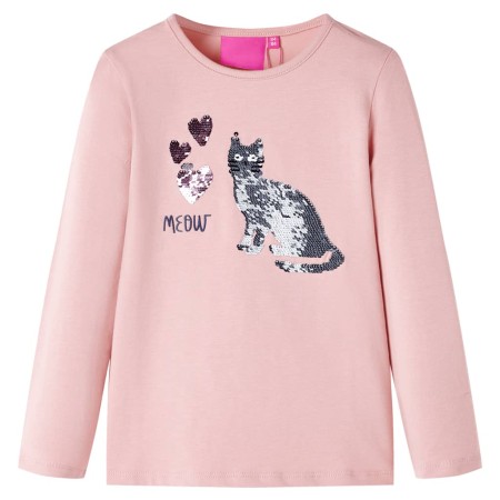 Children's long-sleeved t-shirt light pink 140 by , Kids T-shirts - Ref: Foro24-14088, Price: 10,99 €, Discount: %