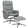 Sillón reclinable con reposapiés tela gris claro de , Sillones - Ref: Foro24-356570, Precio: 172,00 €, Descuento: %