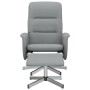 Sillón reclinable con reposapiés tela gris claro de , Sillones - Ref: Foro24-356570, Precio: 172,00 €, Descuento: %