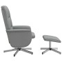 Sillón reclinable con reposapiés tela gris claro de , Sillones - Ref: Foro24-356570, Precio: 172,00 €, Descuento: %