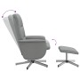 Recliner armchair with footrest in light gray fabric by , Armchairs - Ref: Foro24-356570, Price: 172,00 €, Discount: %