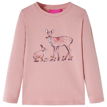 Rosa Langarm-T-Shirt für Kinder 140 von , Kinder-T-Shirts - Ref: Foro24-14393, Preis: 8,08 €, Rabatt: %