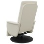 Sillón reclinable masaje con reposapiés cuero sintético crema de , Sillones - Ref: Foro24-356513, Precio: 227,58 €, Descuento: %