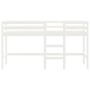 Cama alta de niños escalera madera maciza pino blanco 90x200 cm de , Camas y somieres - Ref: Foro24-835890, Precio: 155,62 €,...