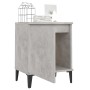 Bedside tables with gray concrete metal legs 40x30x50 cm by vidaXL, Nightstands - Ref: Foro24-805842, Price: 61,08 €, Discoun...