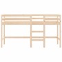 Cama alta de niños con escalera madera maciza pino 90x190 cm de , Camas y somieres - Ref: Foro24-835892, Precio: 144,66 €, De...