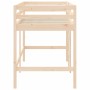 Cama alta de niños con escalera madera maciza pino 90x190 cm de , Camas y somieres - Ref: Foro24-835892, Precio: 144,66 €, De...