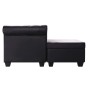 L-shaped Chesterfield sofa black synthetic leather by vidaXL, Sofas - Ref: Foro24-245536, Price: 688,97 €, Discount: %