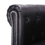 L-shaped Chesterfield sofa black synthetic leather by vidaXL, Sofas - Ref: Foro24-245536, Price: 688,97 €, Discount: %