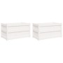 Outdoor planters 2 units solid white pine wood by , Pots and planters - Ref: Foro24-837462, Price: 133,99 €, Discount: %