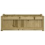 Impregnated pine wood planter 90x31x31 cm by , Pots and planters - Ref: Foro24-837457, Price: 54,60 €, Discount: %