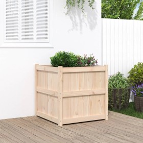 Solid pine wood planter 70x70x70 cm by , Pots and planters - Ref: Foro24-837434, Price: 80,66 €, Discount: %